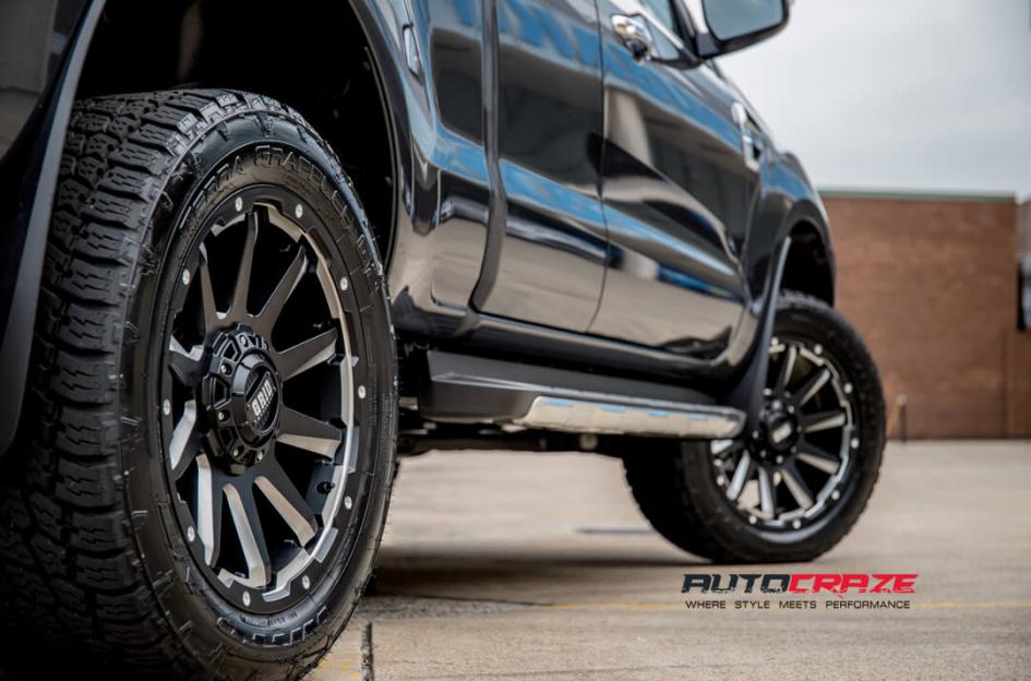 FORD RANGER GD05 MATTE BLACK MILLED ACCENTS